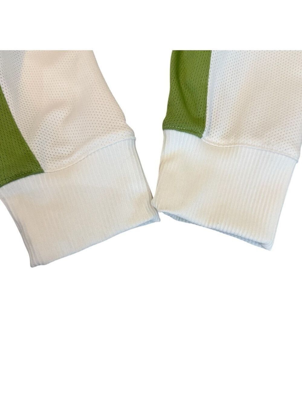 Adidas Womens Track Jacket 3 Stripe Green White Full Zip Pockets Lined Sz Large - Picture 6 of 12